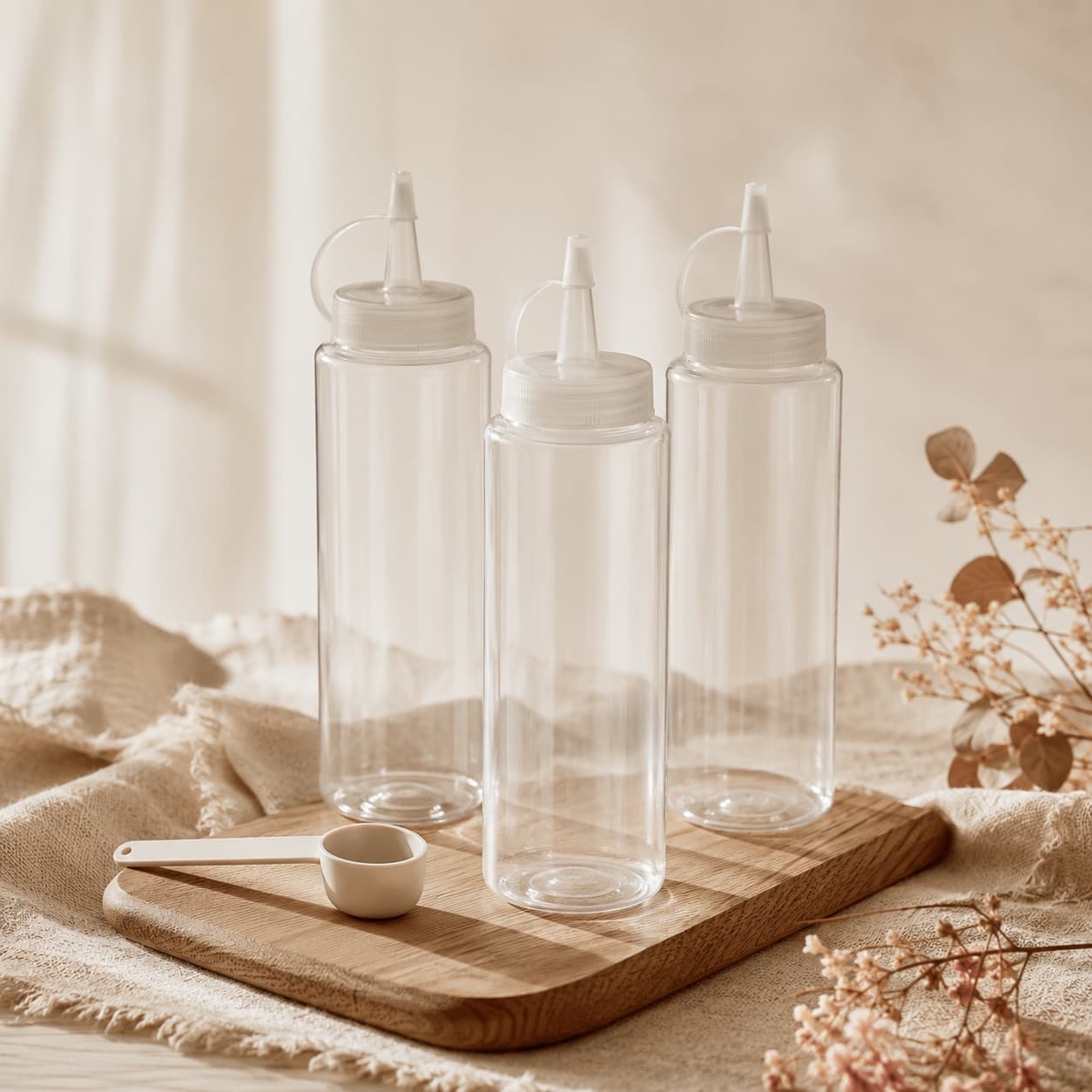 Drizzle Bottle & Scoop Set